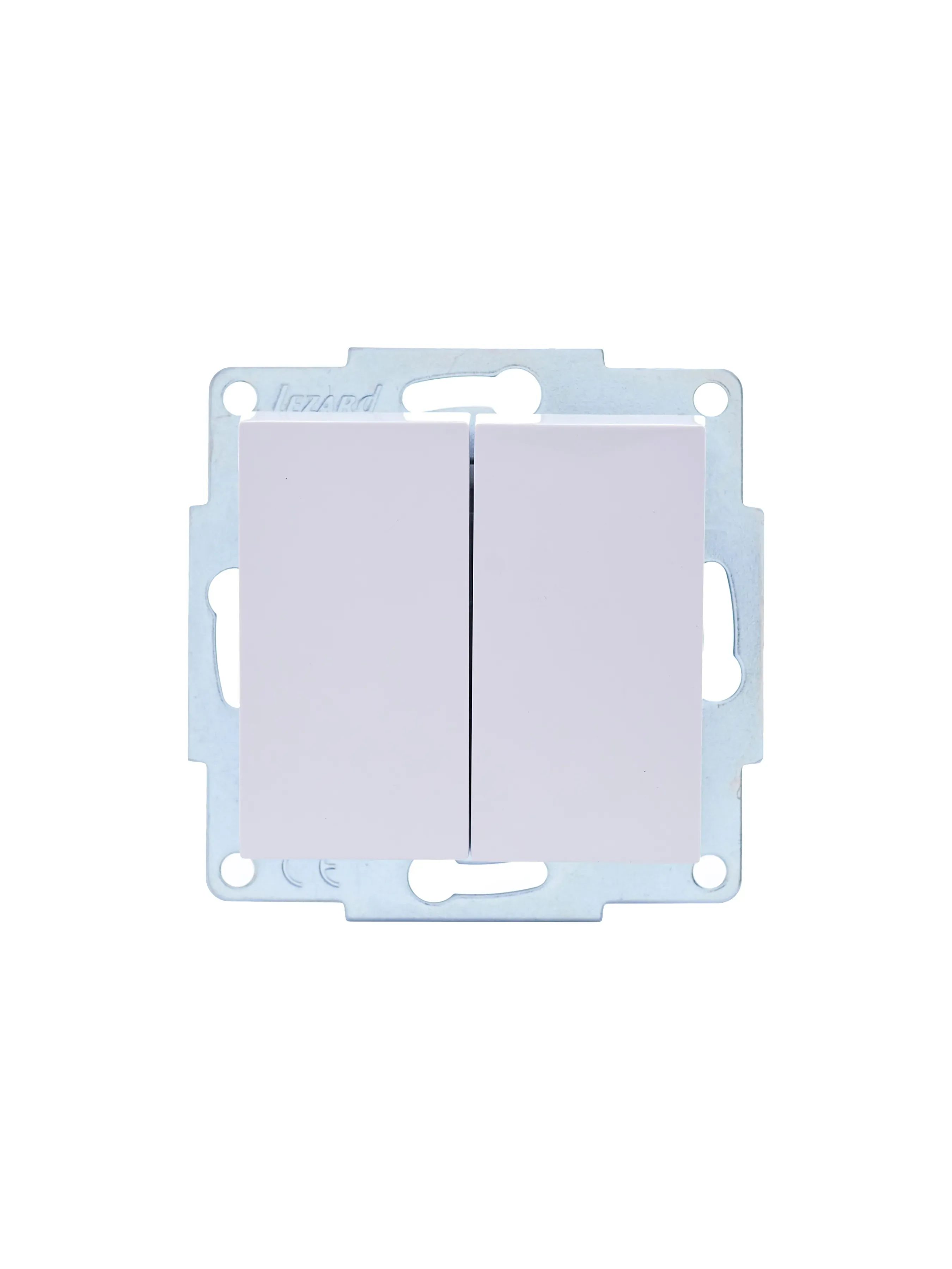 VESNA Выключатель двойной белый Lezard 742-0288-101