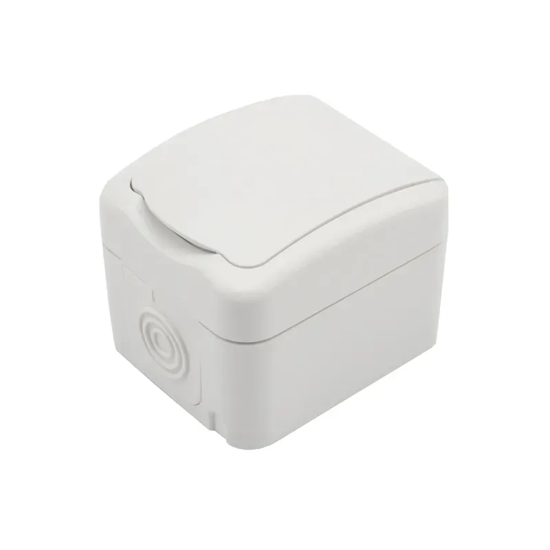 Розетка одноместная Mini OG IP54, с заземлением, о/у, белая REXANT KR-78-0604