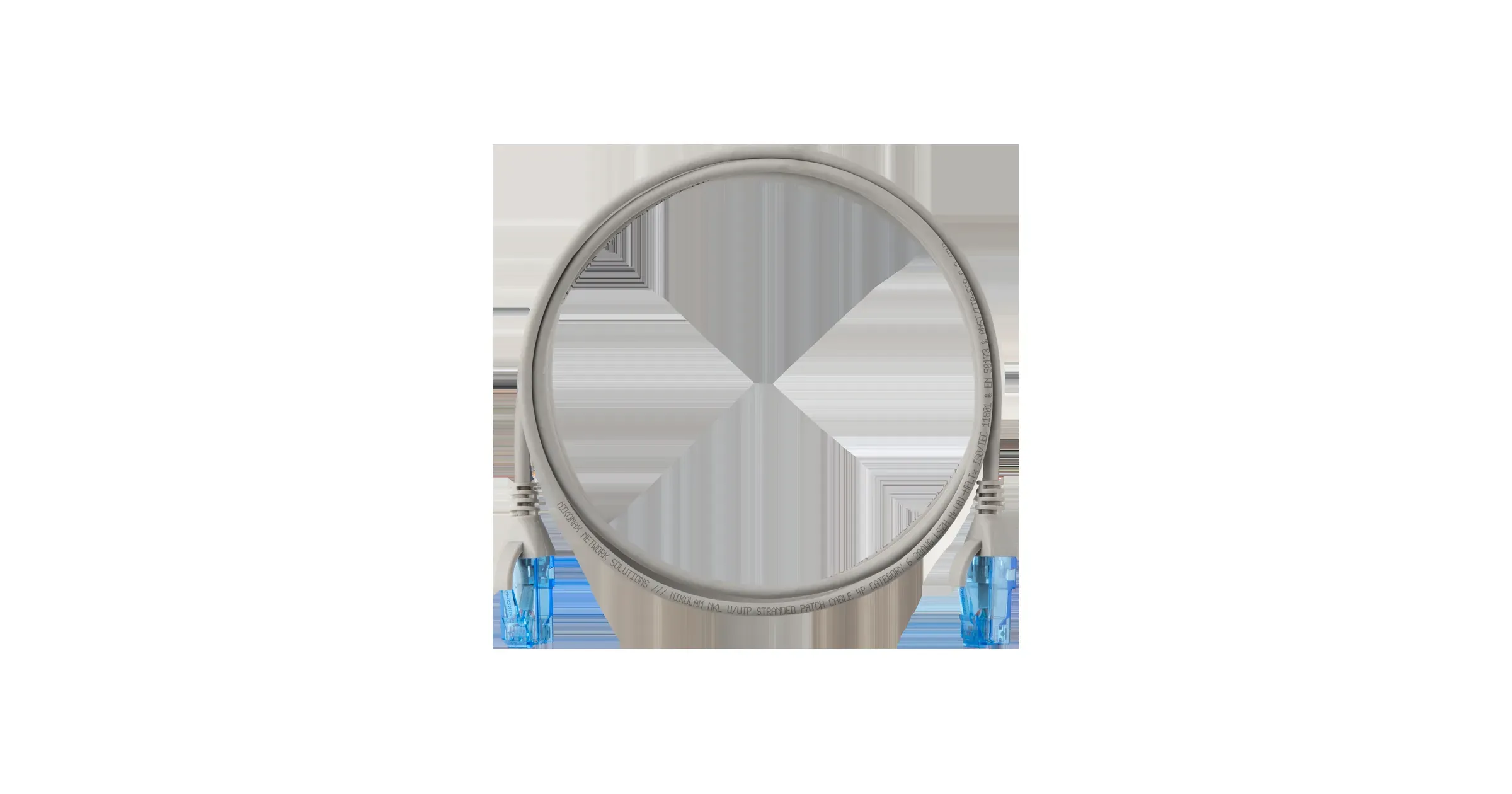 Патч-корд Slim Line U/UTP 4 пары, Кат.6 (Класс E), 250МГц, 2хRJ45/8P8C, T568B, заливной, с защитой защелки, 28AWG (7х0,127мм), LSZH нг(А)-HFLTx, серый, 5м