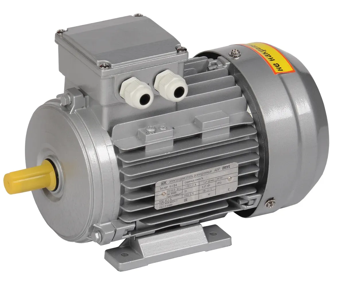 Электродвигатель трехфазный АИР 63A6 380В 0,18кВт 1000об/мин 1081 DRIVE ONI (IEK) DRV063-A6-000-2-1010