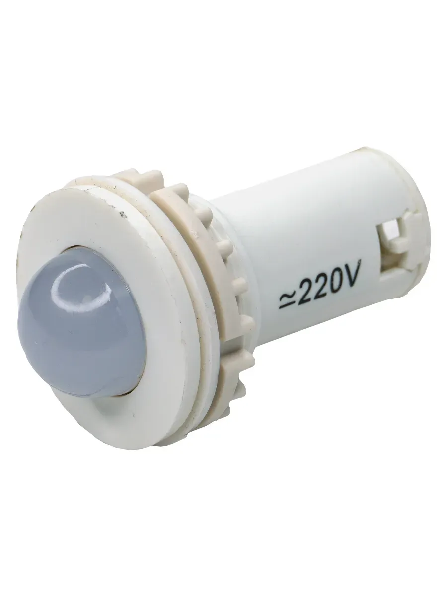 Лампа светодиодная индикаторная СКЛ-11-Б-2-220, белая, 220В AC/DC, d=27, сила света 20 мКд Электротехник ET514684