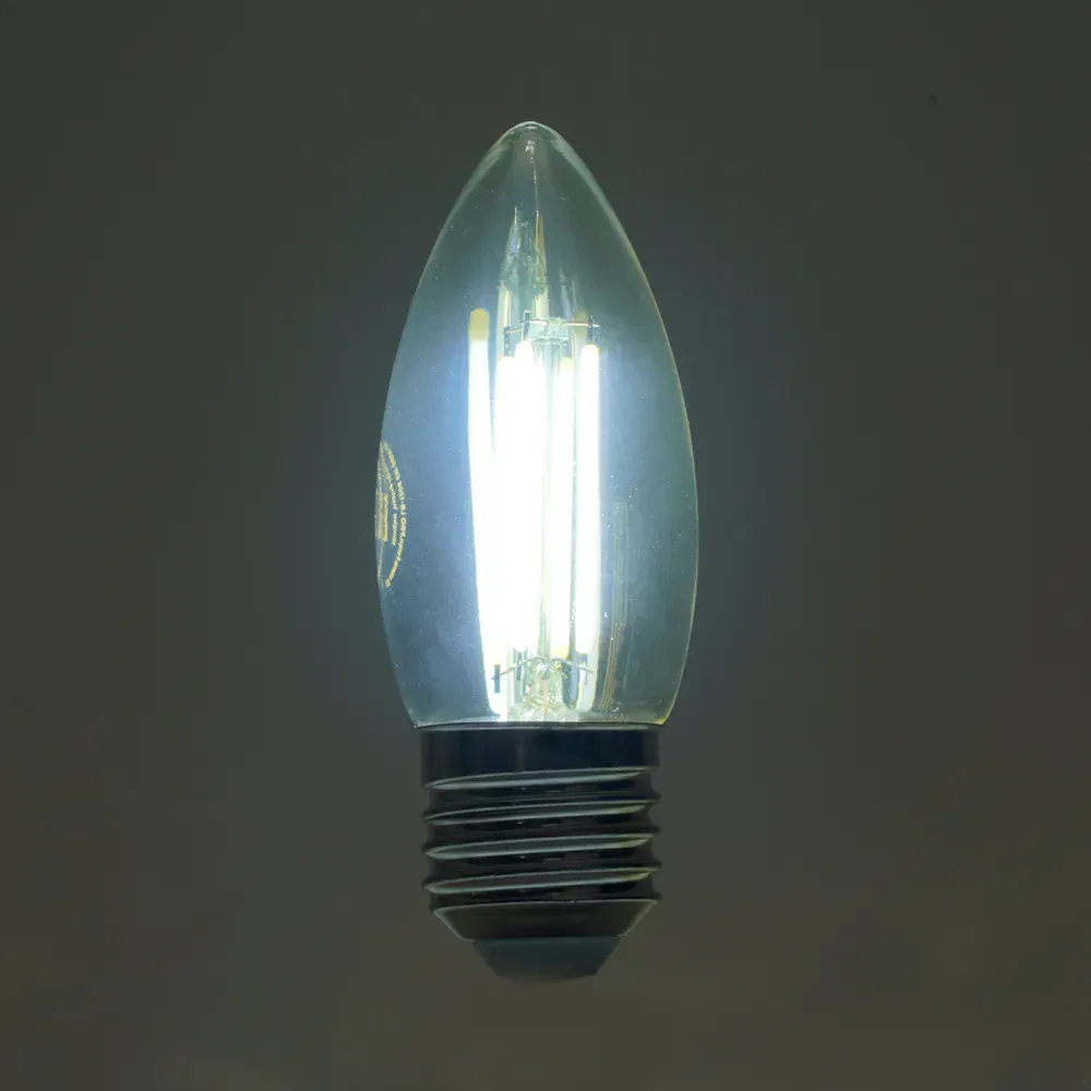Лампа светодиодная LED 6вт Е27 дневной свеча FILAMENT Feron.PRO