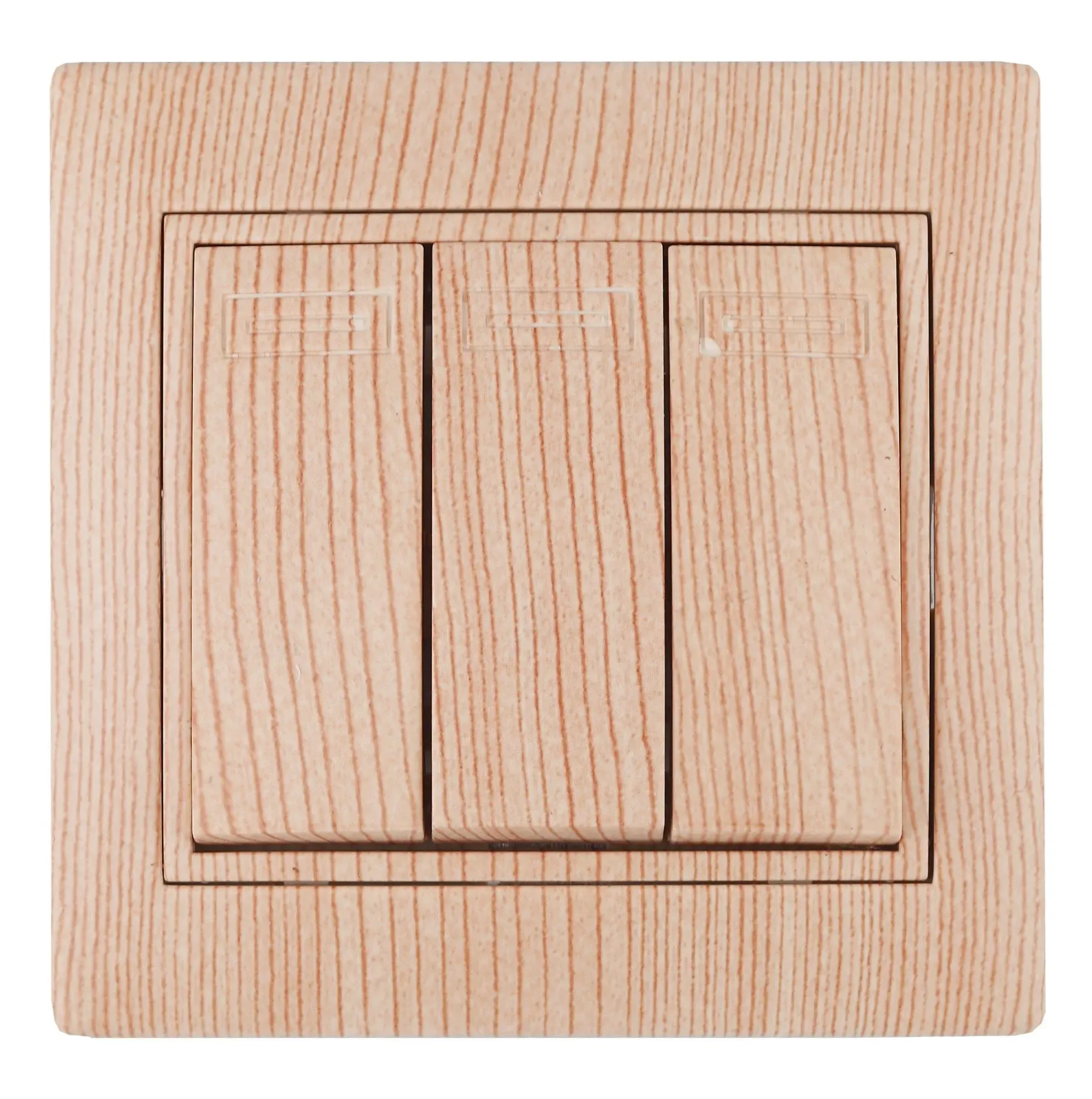 Выключатель Intro Plano 1-106-11 тройной, 10А-250В, IP20, СУ, сосна ЭРА Б0053801