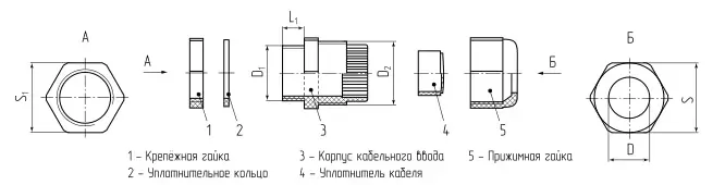 Кабельный ввод (сальник) PG-11 Fortisflex 6448