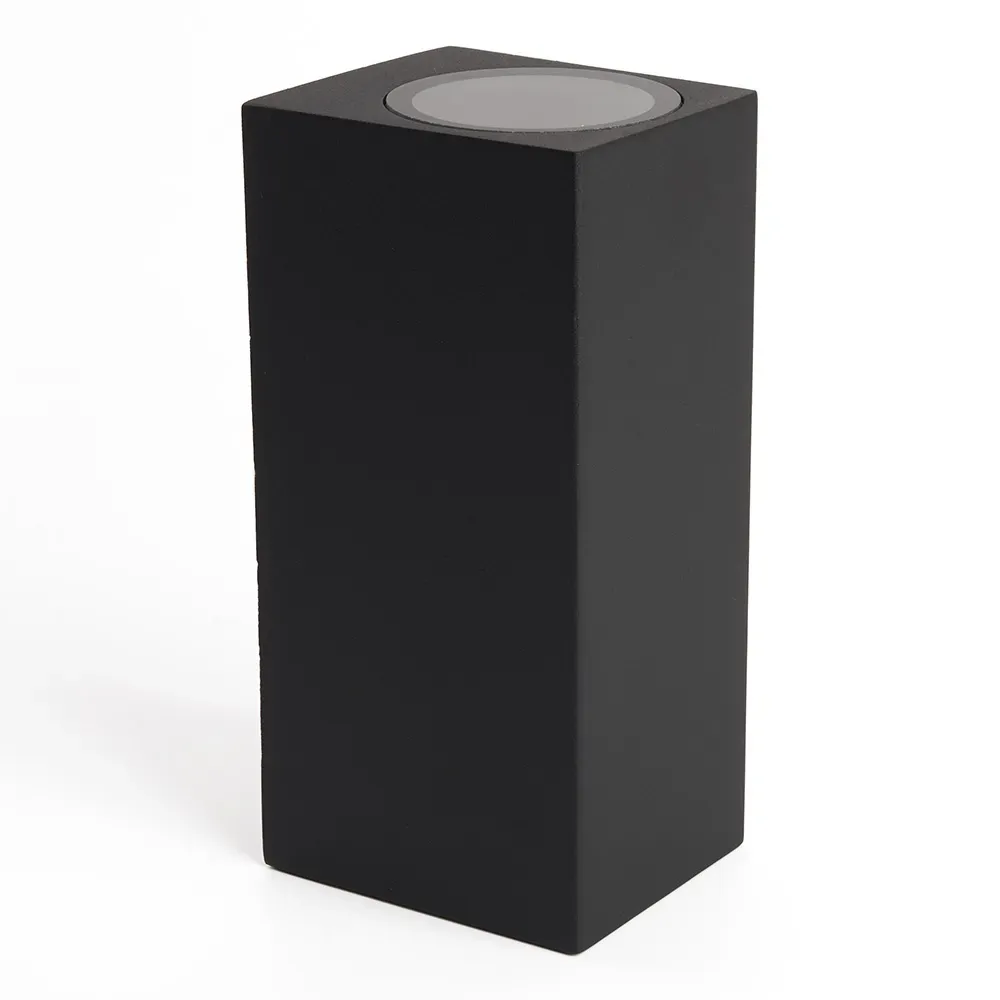 Светильник ДБУ вверх/вниз 2хGU10 без ламп IP65 черный FERON 48330