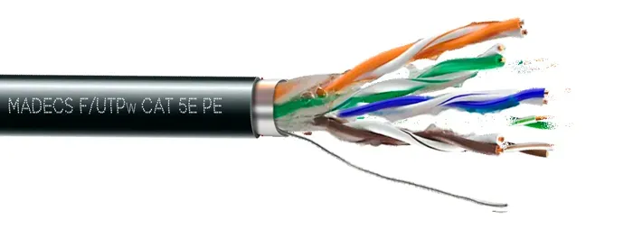Витая пара F/UTPw 4PR 24AWG Cat.5e OUTDOOR Наружная экранированная с гидрофобным заполнением(DCM Test Report) Польша