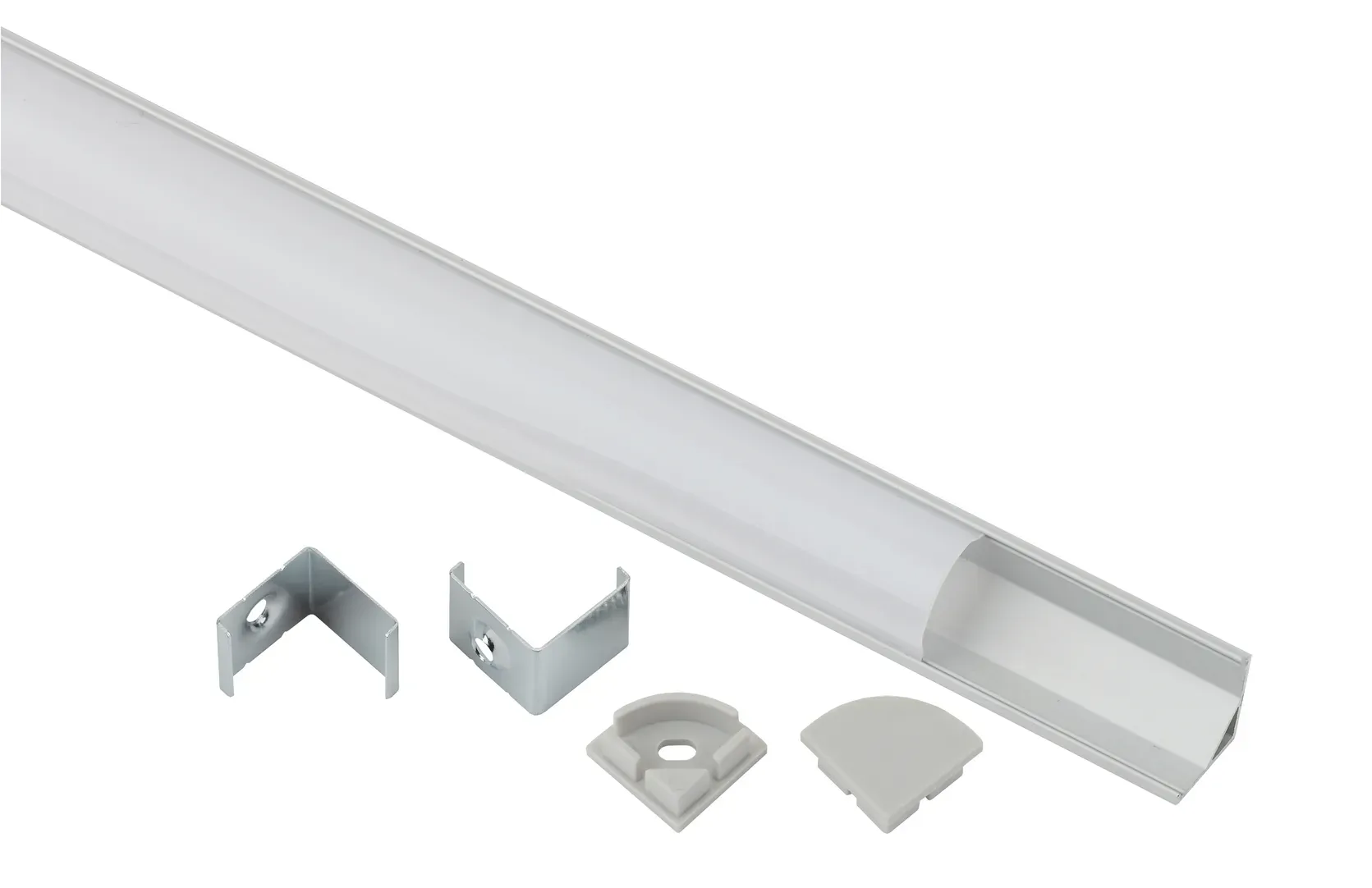 Комплект с угловым анодированным профилем 1616R-1m 16х16мм, 1м, серебристый CAB280 ЭРА Б0062772