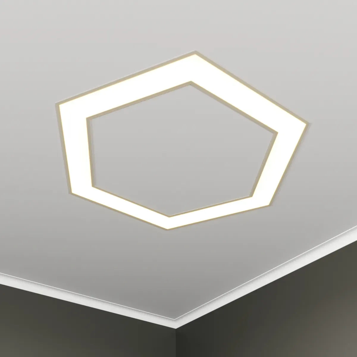 Светильник светодиодный RVE-LBX-HOLE-HEXA-430-V (Шестиугольник с отв. 430х376х100мм S80мм 24Вт встраиваемый 4000K Белый) RVElektro RVE00003124