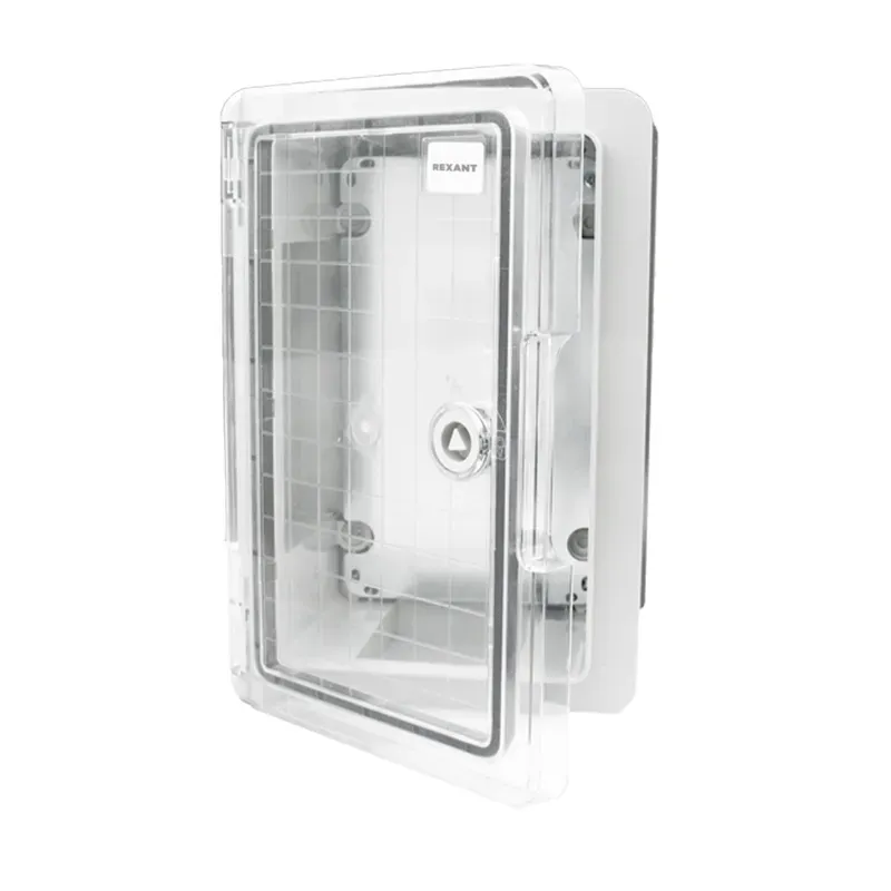 Корпус пластиковый щмпп с прозрачной дверцей и монтажной панелью 300х200х130мм, abs, ухл1, ip65 REXANT 11-0410
