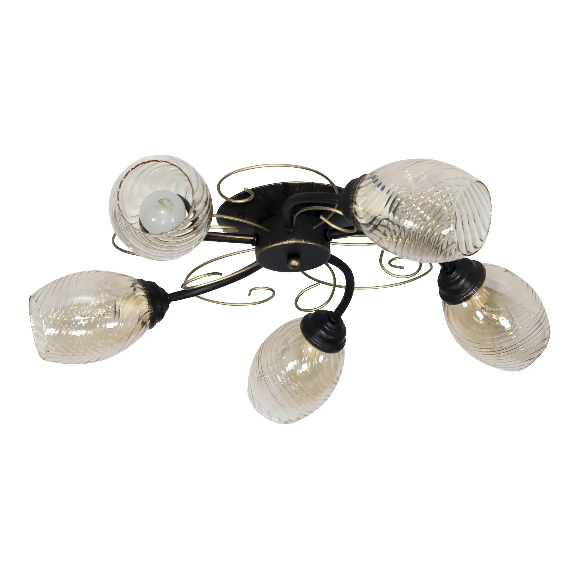 Светильник потолочный Сюита 151 кор.муар. зол. НПБ 01-5х60-115 Е14 ЭЛЕТЕХ 1005405443