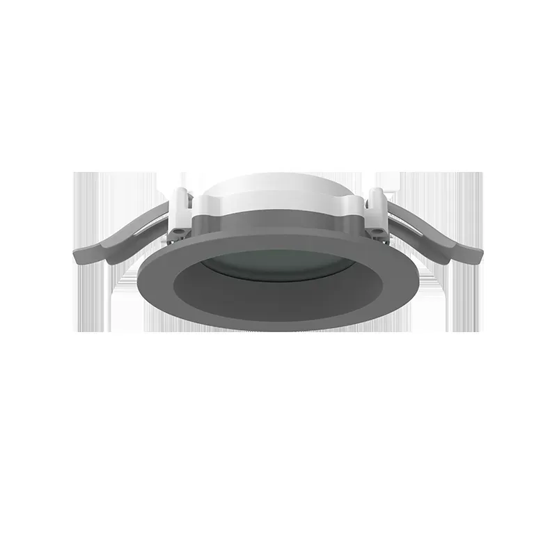 Светильник светодиодный DL-01 Pro 100 мм 8 Вт 3000 К CRI90 120х49 мм IP65/40 RAL7045 серый муар с защитным силикатным стеклом аварийный автономный постоянного действия Вартон V1-RF-7R111-10GA6-6500830