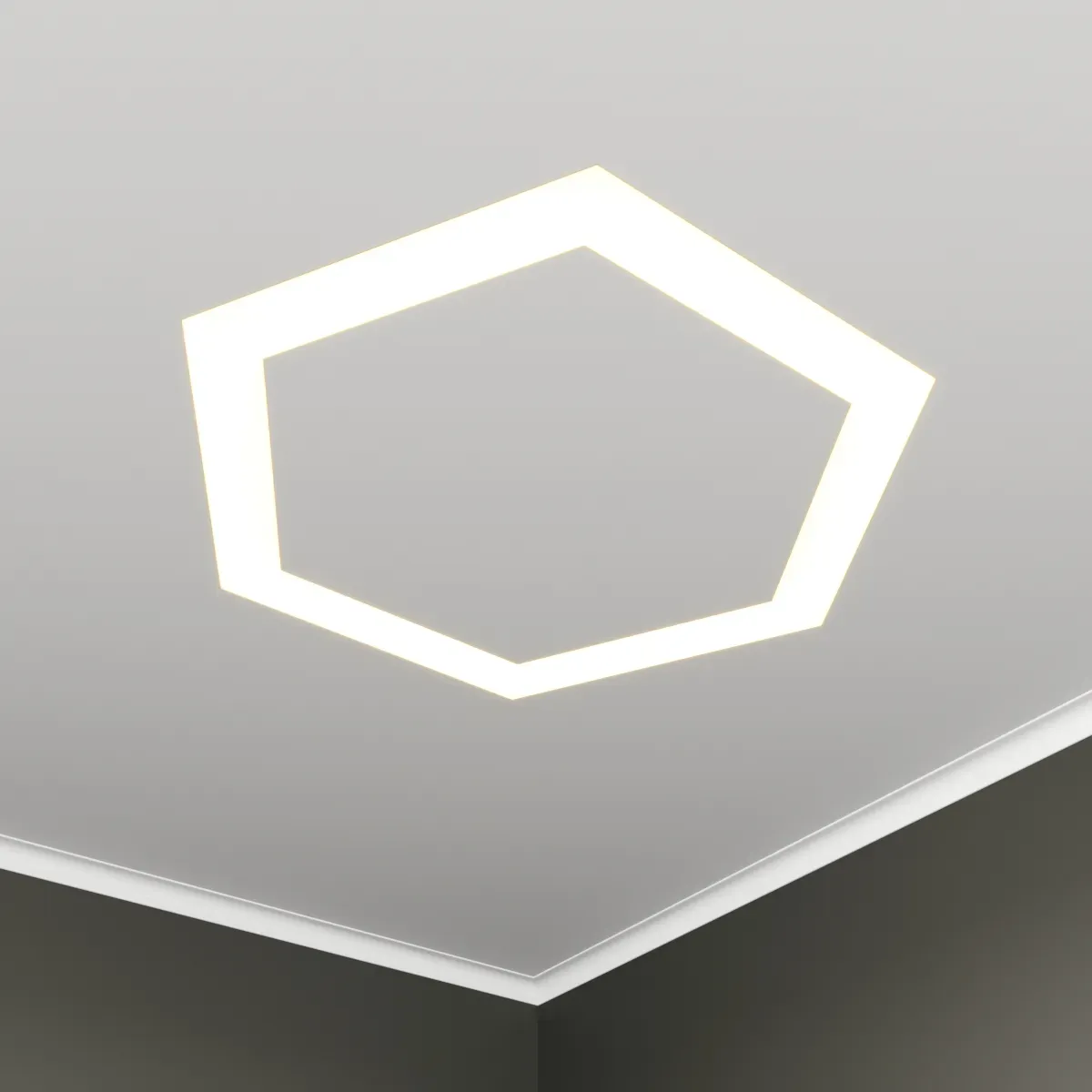 Светильник светодиодный RVE-LBX-HOLE-HEXA-630-V (Шестиугольник с отв. 630х550х100мм S80мм 42Вт встраиваемый 4000K Белый) RVElektro RVE00003125