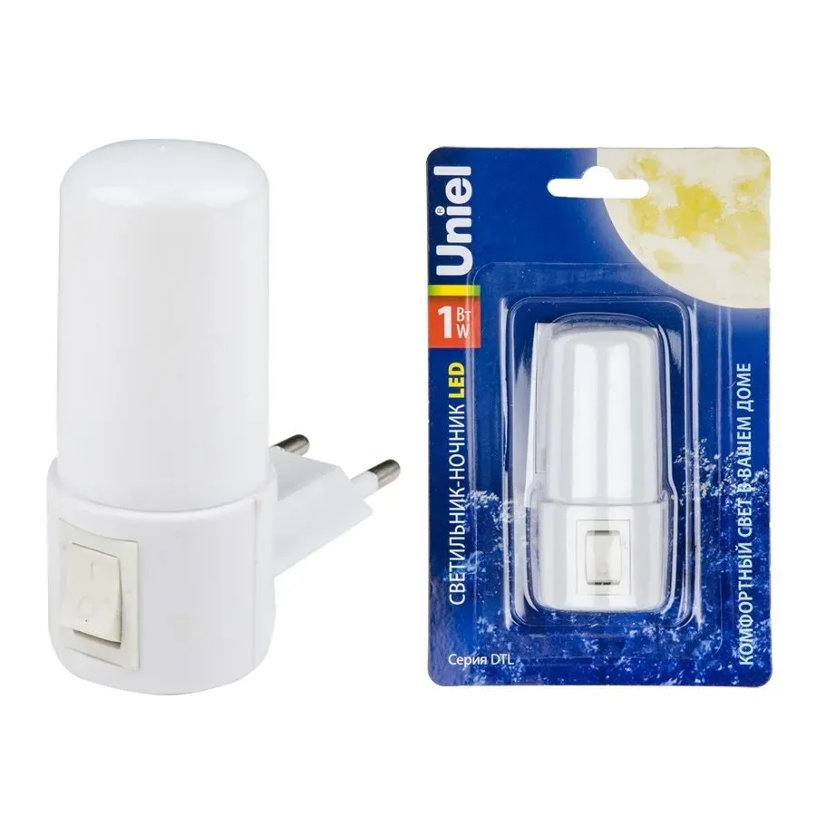 Светильник-ночник- Светлячок DTL-312 Механический выключатель Белый ТМ Uniel UL-00007044