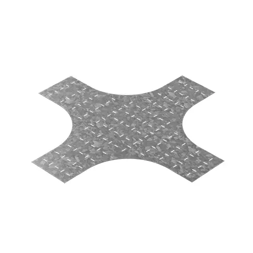 Донная вставка для крестообразного разветвителя для лотков НЛО 400 мм радиус 600 мм, толщ. 1,0 мм, Сендзимир цинк OSTEC ДВХЛНЛО-400-1,0-R600-СЦ