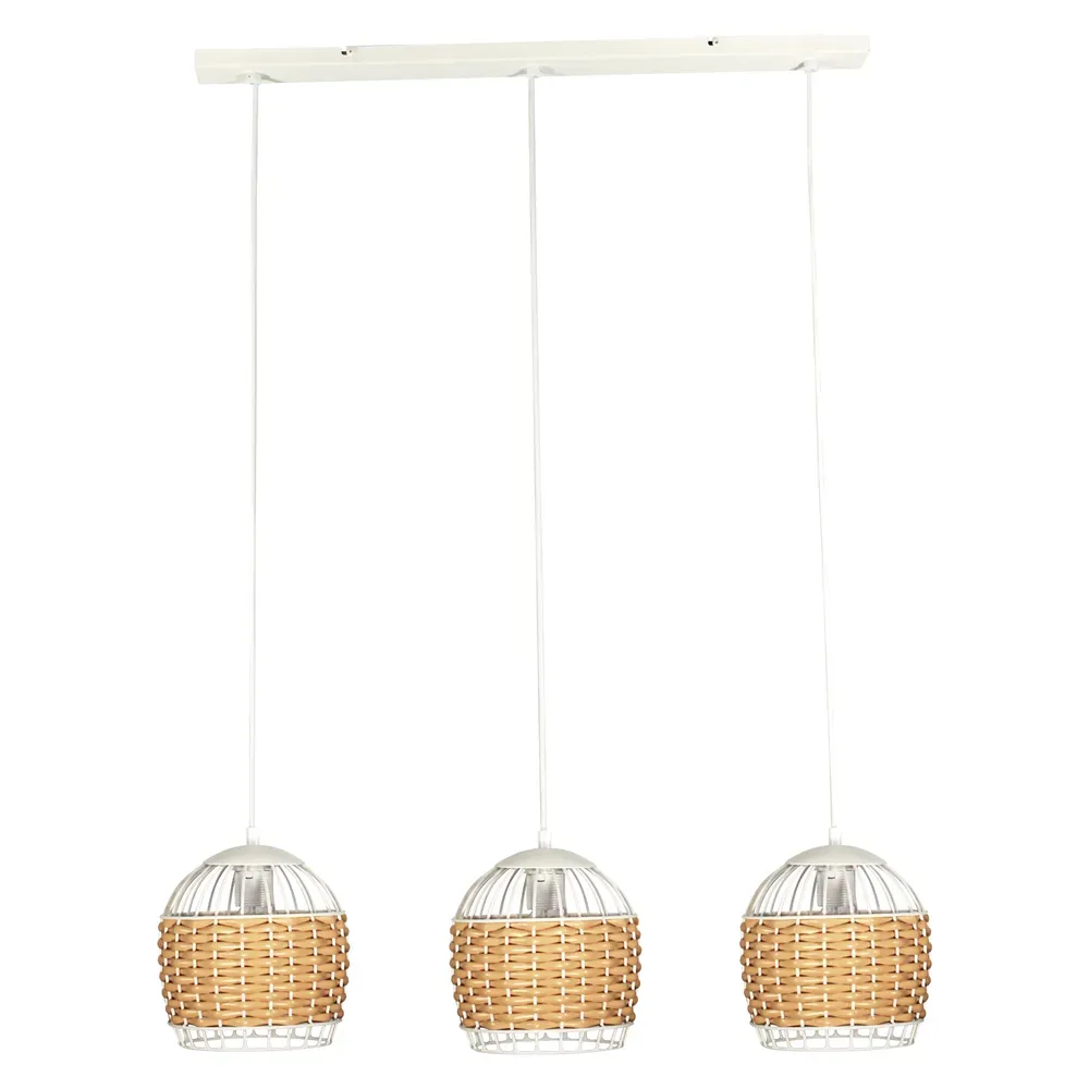 Светильник Кантри 231 бел.муар НСБ 01-3х60-170 Е27 ИМ подвесной оплетенный ЭЛЕТЕХ 1005405193