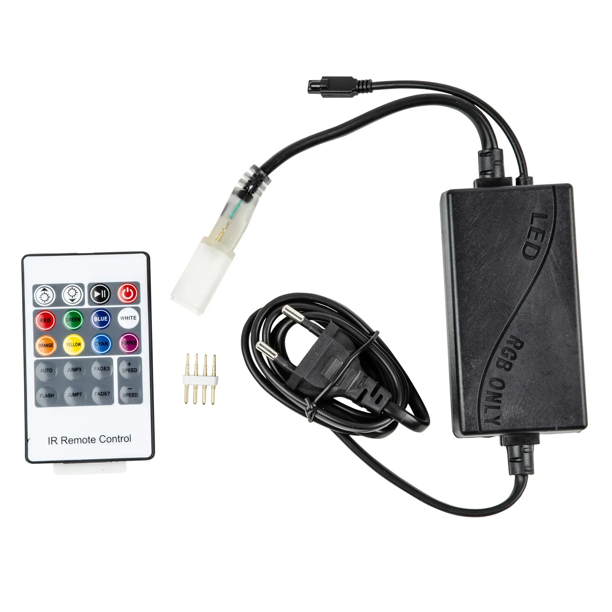 Контроллер для управления светодиодными ULC-N22-RGB NEON BLACK лентами 220В, с пультом ДУ. Цвет чёрный. Uniel UL-00010579