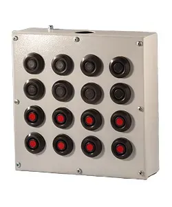 Пост управления ПКУ-15-21.441-54У2 (8хКЕ081/2(1з+1р) черная + 8хКЕ081/2(1з+1р) красная + PG-36) Электротехник ET008532