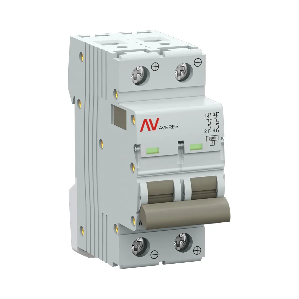 Выключатель автоматический av-6 dc 2p 20a (c) 6ка averes EKF MCB6-DC-2-20C-AV