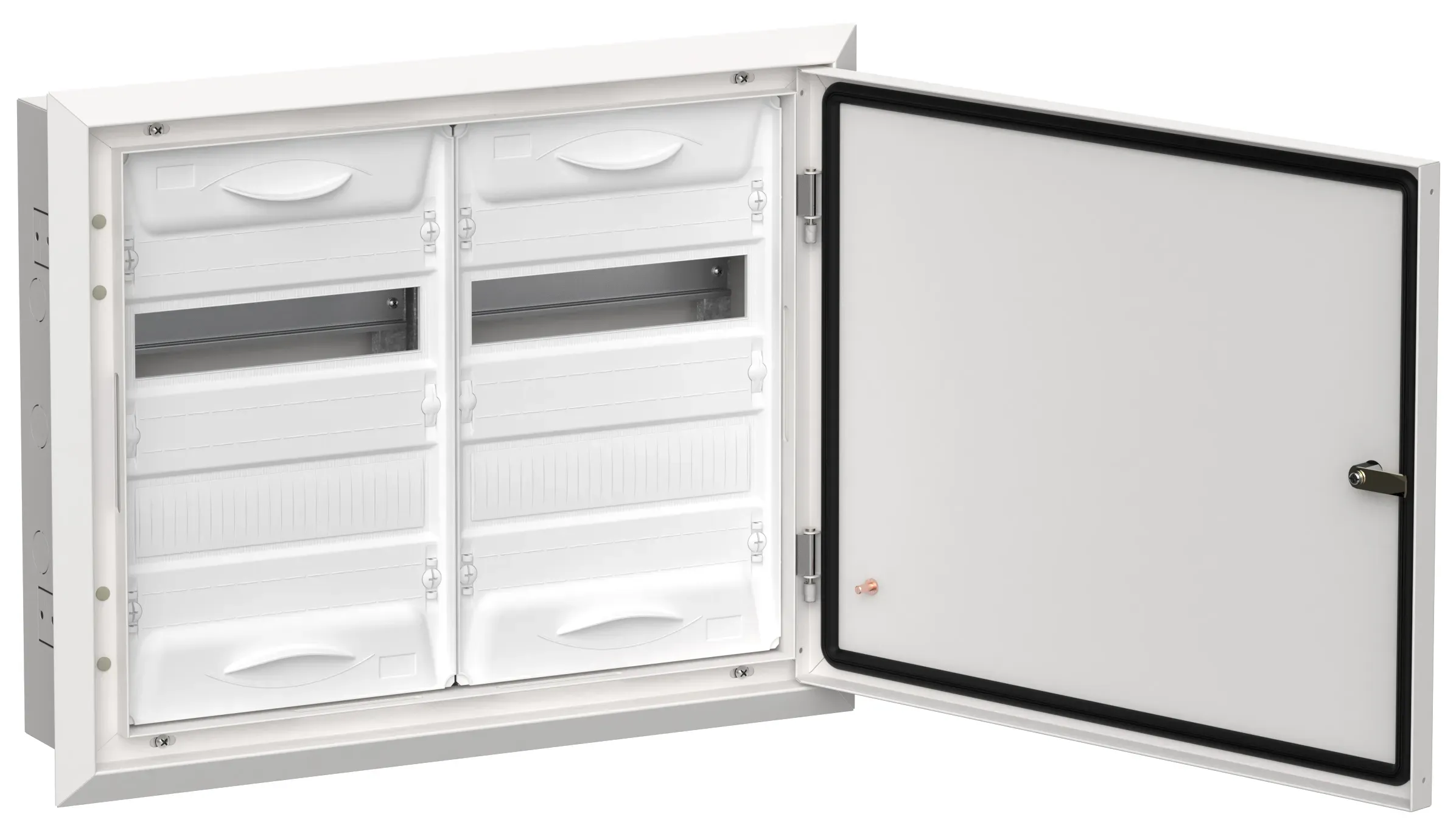 Titan 5 корпус металлический щрв-48 (2х24) 505х625х130мм ip31 белый (одна дверь) IEK TI5-50-V-2X024-31