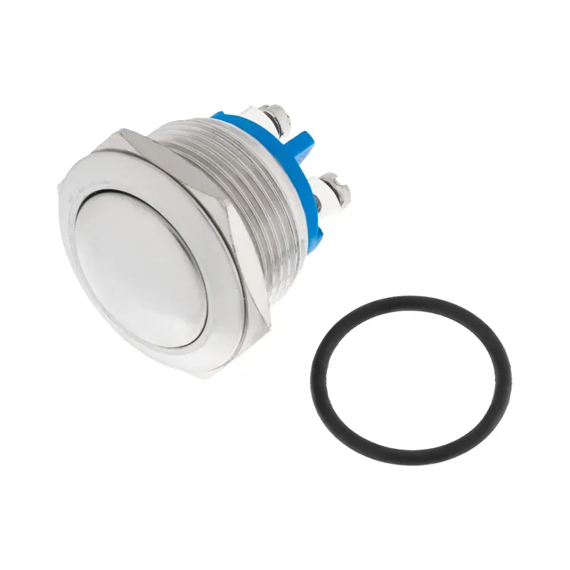 Кнопка антивандальная 19 Б/Фикс (2с винт) (ON)-OFF сфера (PBS-28В, A19-A2) (в упак. 1шт.) REXANT 06-0357-B