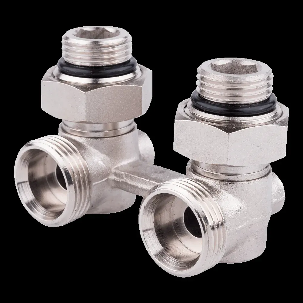 Узел нижнего подключения радиатора Н-образный угловой 1/2' нар х 3/4' нар (евроконус) AQUALINK 02672