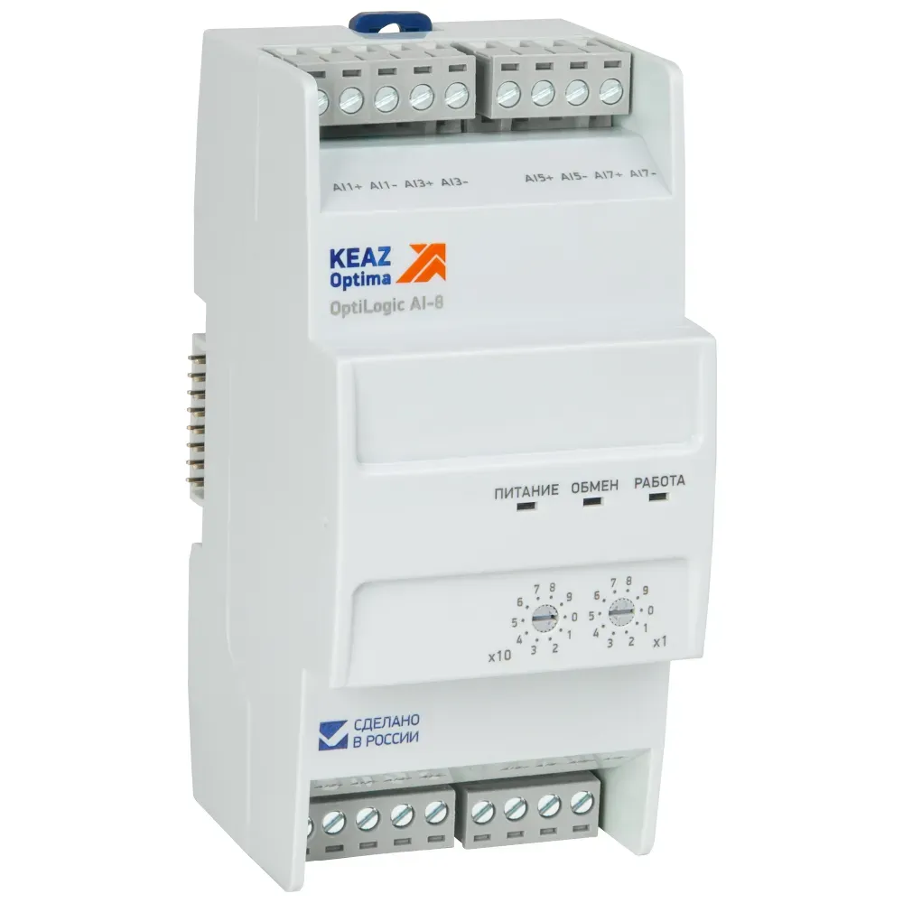 Модуль аналогового ввода OptiLogic L-AI-8 КЭАЗ Optima (от-ка) 288027