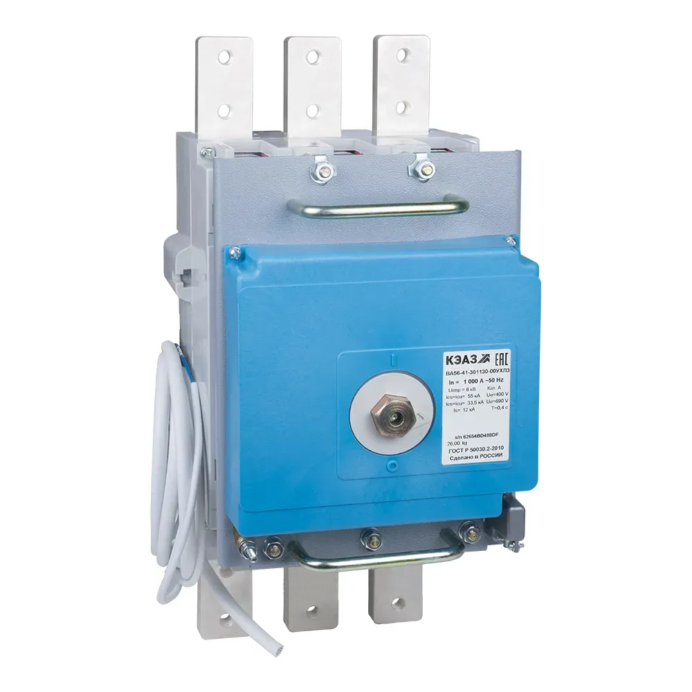 Выключатель автоматический ва56-41-301130-1000а-690ac-пэ230ac-ухл3- КЭАЗ 293735