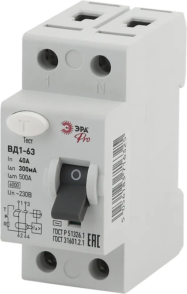УЗО PRO NO-902-57 ВД1-63 2P 40А 300мА ЭРА Б0031896