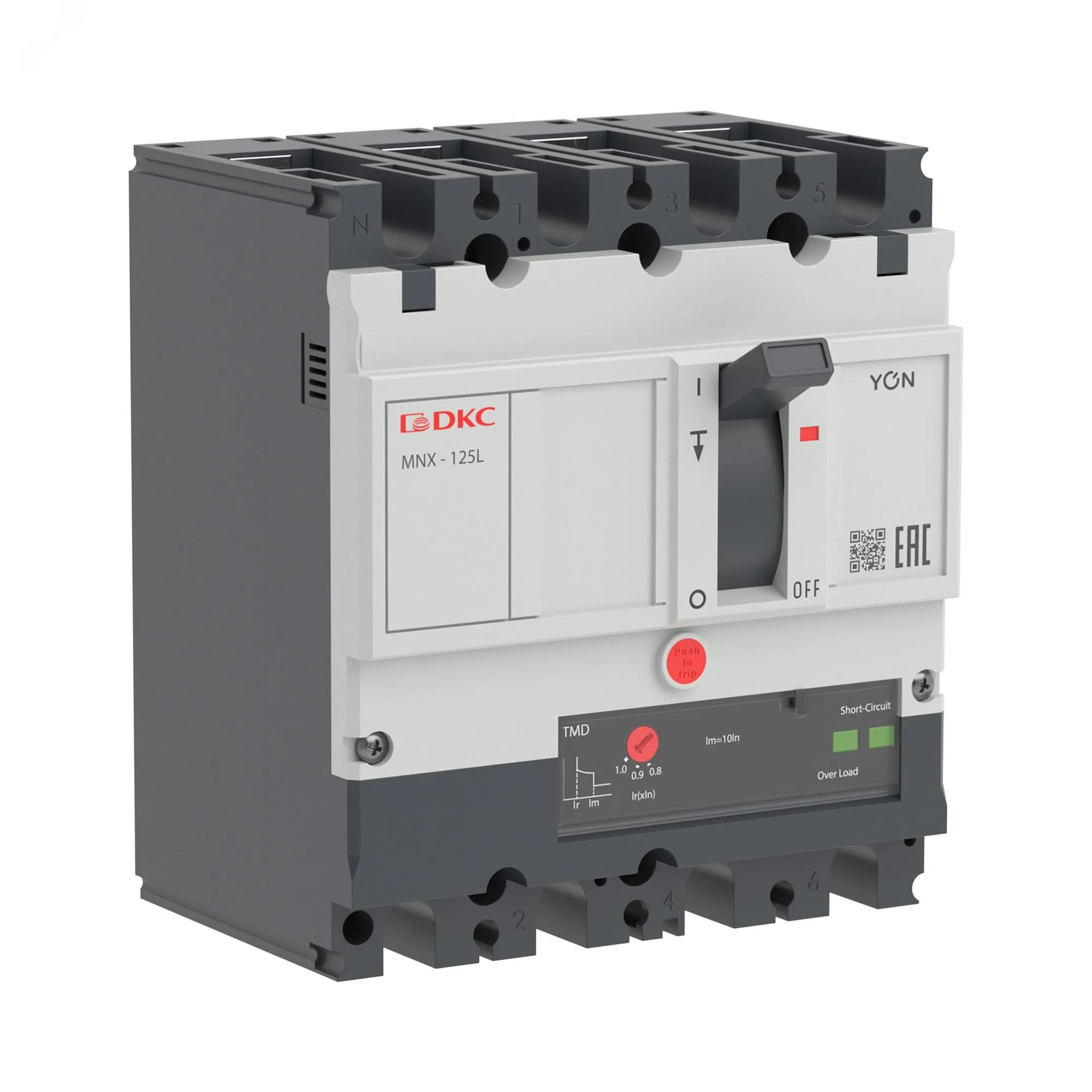 Авт. выкл. yon pro mnx125l 3n 63a 70ka при ac415v расц. tmd ДКС MNX125L3NTMD0063