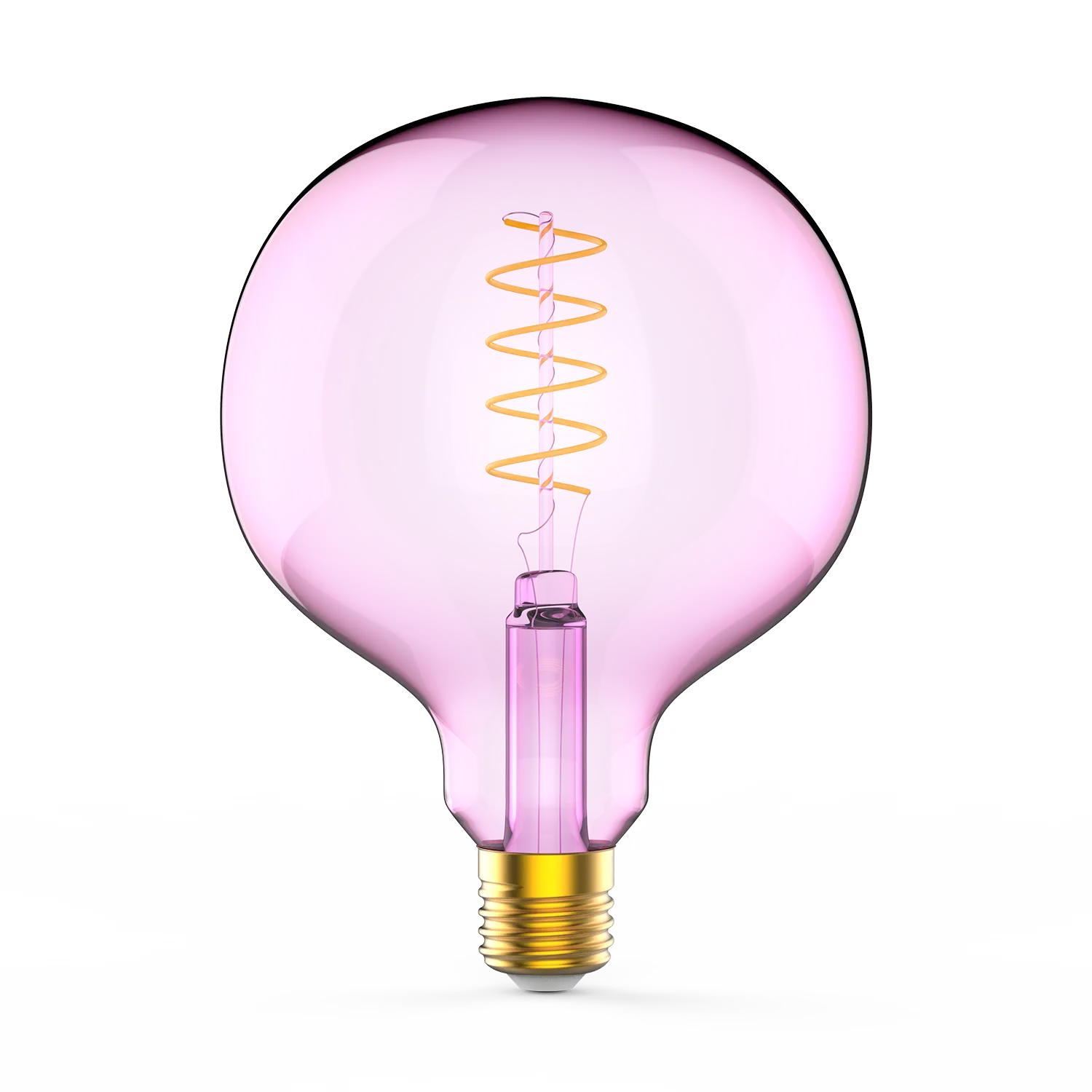 Лампа светодиодная филаментная led 5 вт 190 лм 1800к ac185-265в e27 шар g125 теплая розовая колба black filament gauss GAUSS 1011802105