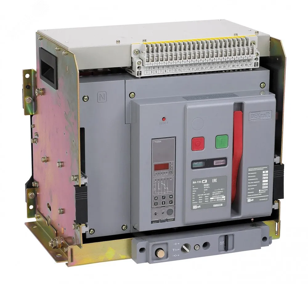 Воздушный авт. выкл. выкатной 4P 800А 80кА расцепитель М ВА-731 SE (Dekraft) 27133DEK