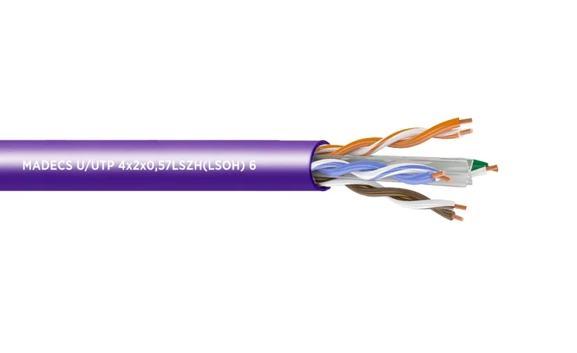 Кабель витая пара U/UTP 4PR 23AWG Cat.6 LSZH(LSOH) неэкранированная с ограниченным выдел(DCM Test Report)