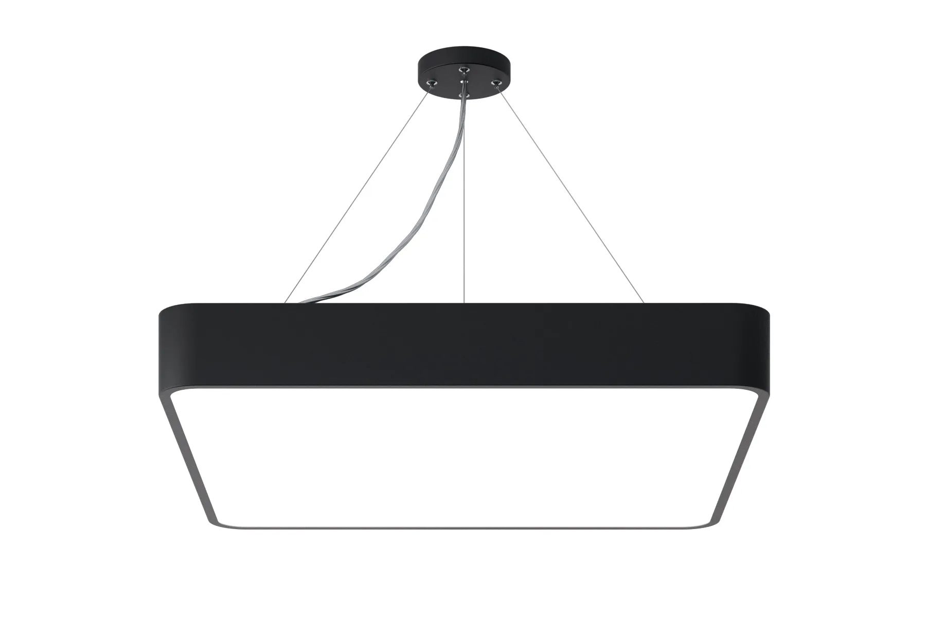 Светильник светодиодный Geometria Quadro SPO-163-B-40K-050 50Вт 4000К 3700Лм IP40 600*600*80 черный подвесной ЭРА Б0050587