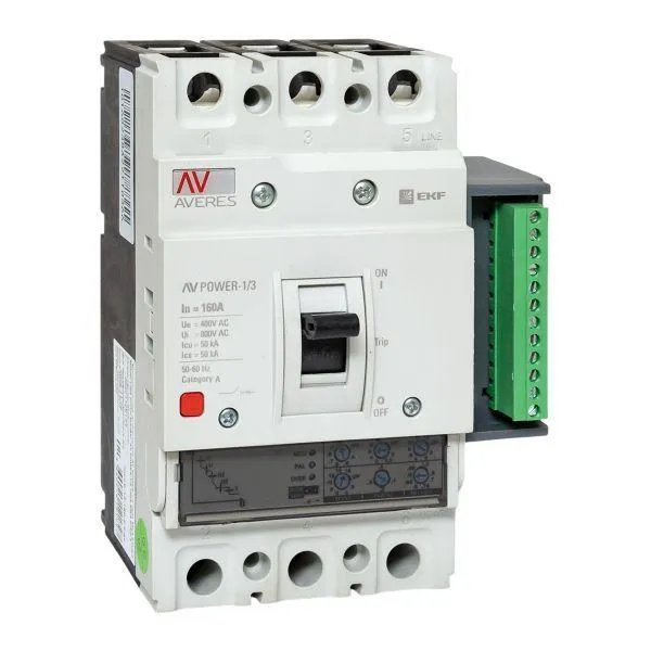 Выключатель автоматический av power-1/3 160а 50ка etu2.2 EKF MCCB-13-160-2.2-AV