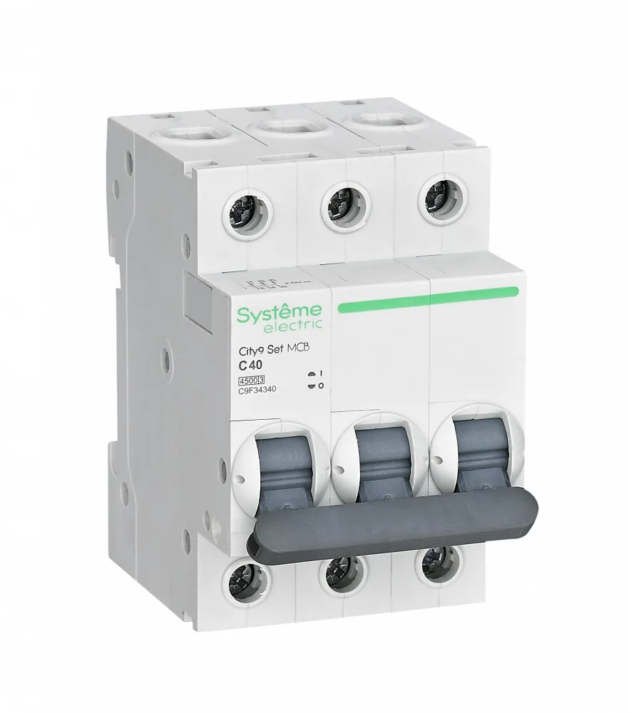 Выключатель автоматический трехполюсный 40А С 4.5kA 400В City9 Set SE (Systeme) C9F34340