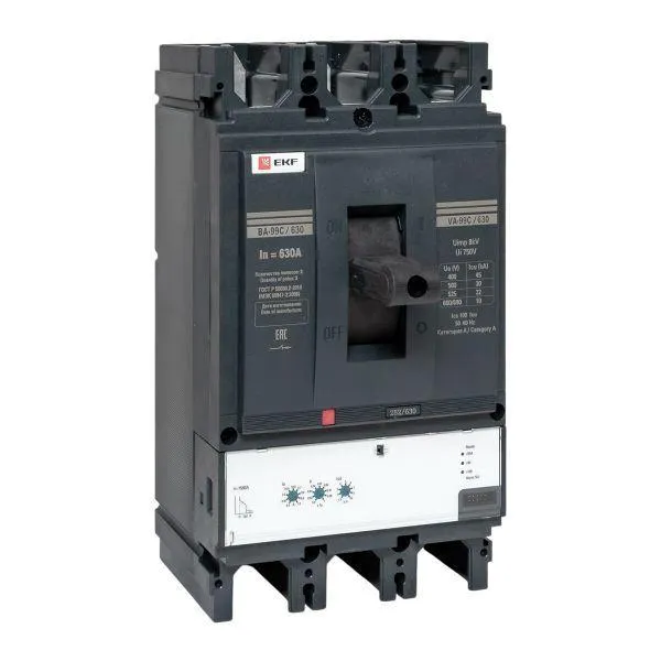 Выключатель автоматический трехполюсный ва-99c 630/630а 45ка EKF MCCB99C-630-630
