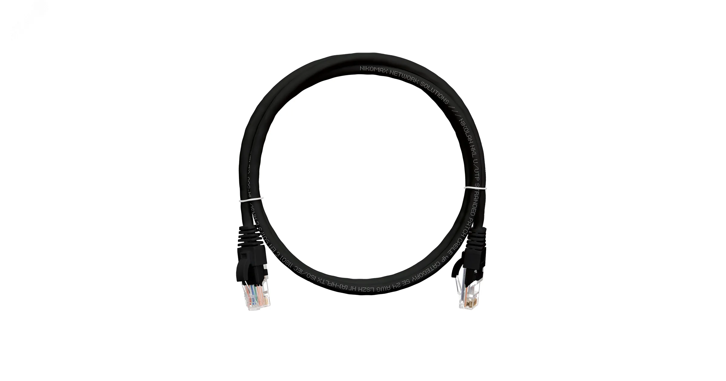 Патч-корд U/UTP 4 пары Cat 5e 2хRJ45/8P8C T568B 7х0205мм PVC черный 015м