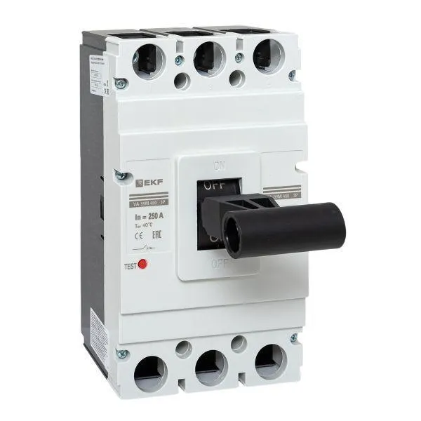 Выключатель автоматический трехполюсный ва-99м/400 250а 42ка рэ2500а EKF MCCB99-400-250M