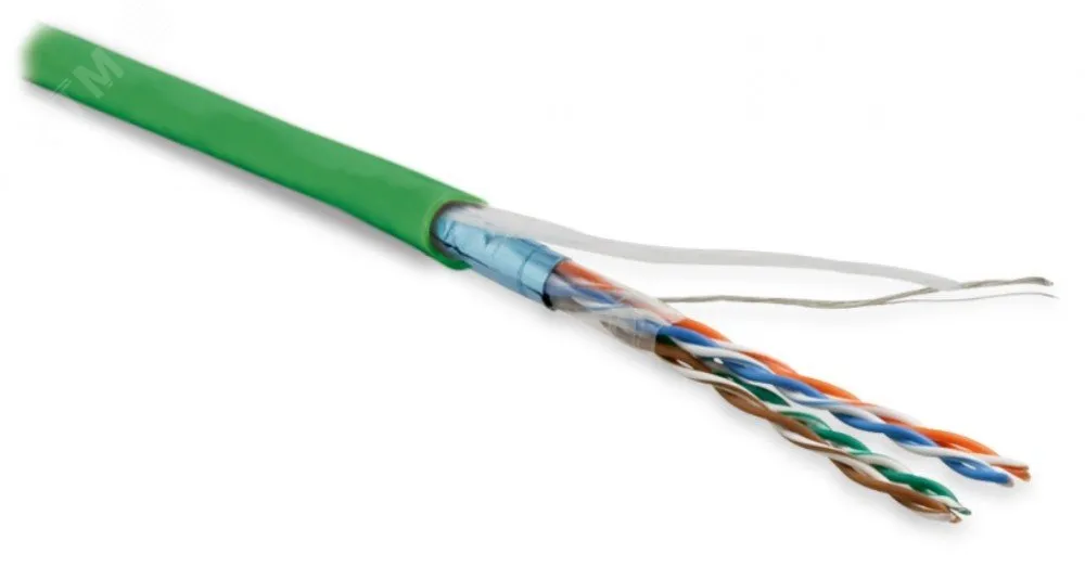 Витая пара F/UTP кат 5e 4 пары AWG26 patch IN LSZH нг(А)-HF зеленый