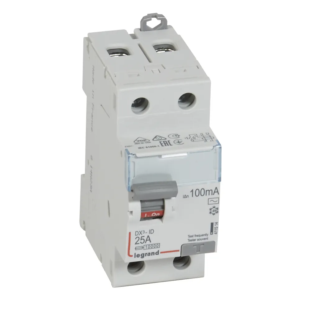 Выключатель дифференциального тока DX3 2П 25А 100мА-АC LEGRAND 411514