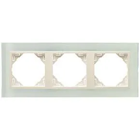Efapel 90930 TCP 3-х местная рамка, стекло/жемчуг Efapel 90930 TCP