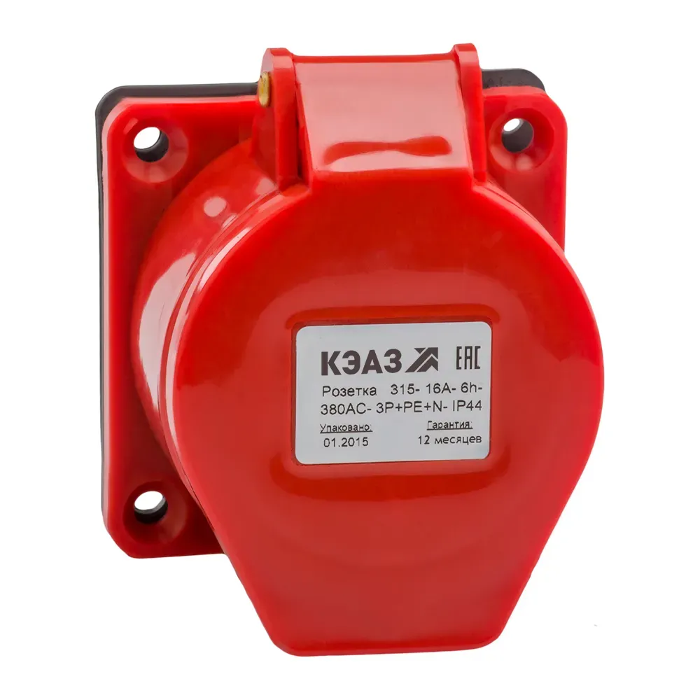 Розетка 324-32а-6h-380ac-3p+pe-ip44 КЭАЗ 222760