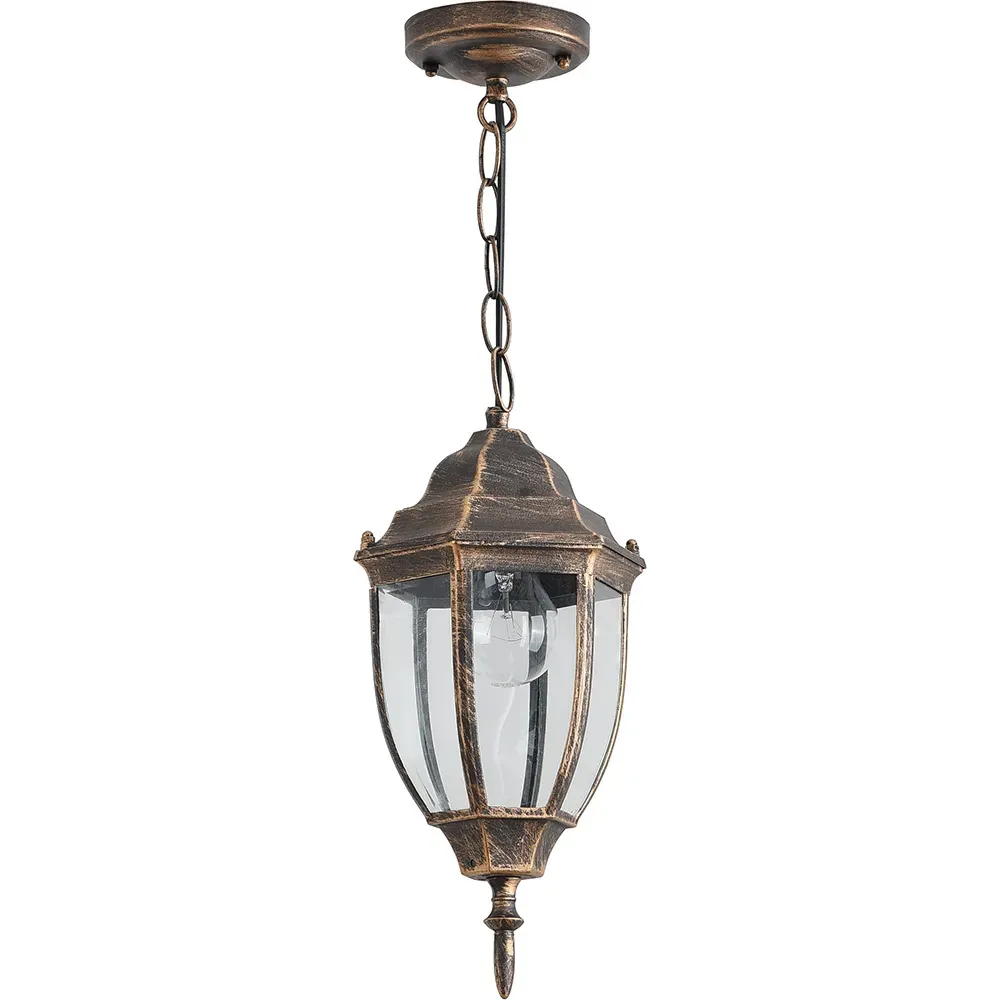 Светильник НСУ-60w цепь Е27 IP44 черное золото FERON 11895