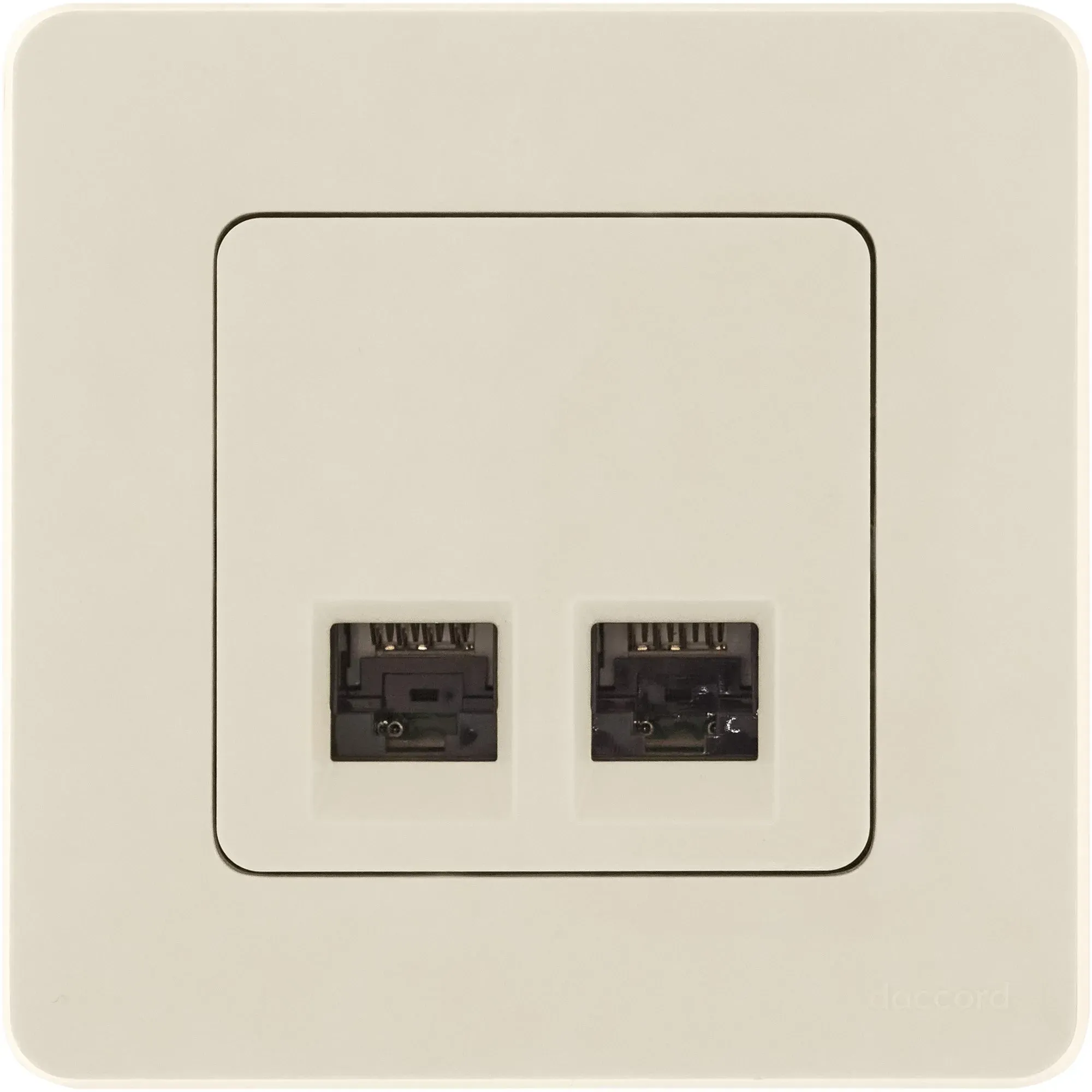 INSPIRIA розетка двойная RJ 45 категория 5e UTP слоновая кость