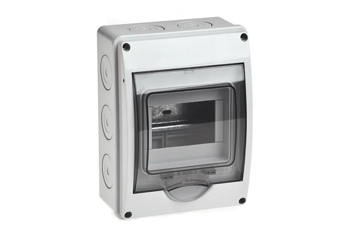 Тусо щит открытой проводки на 5 модулей 200х150х98мм с вертикальной дверью RUVINIL 69005