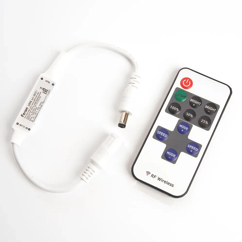 Контроллер к LED ленте 12-24v белый с ПДУ FERON 48031