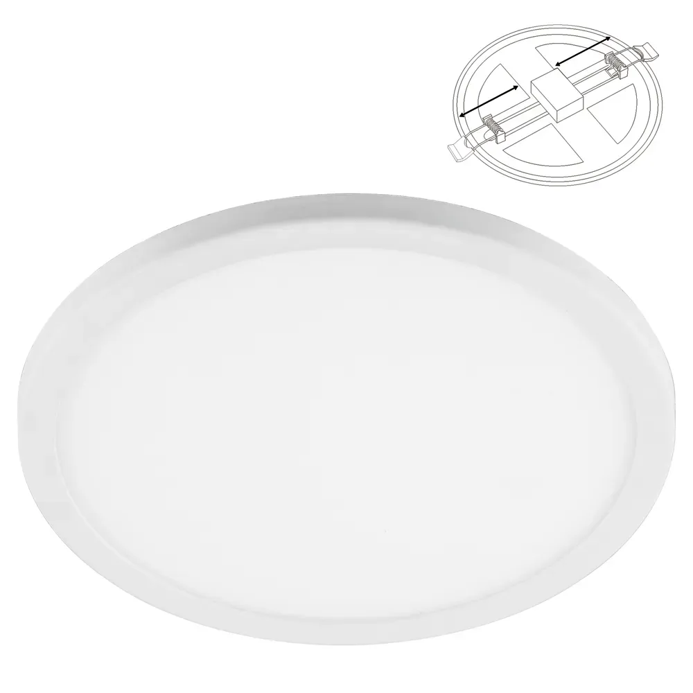 Светильник светодиодный ДВО-6w 2700К 480Лм slim белый с регулируемым монтажным диаметром (до 90мм) FERON 41564