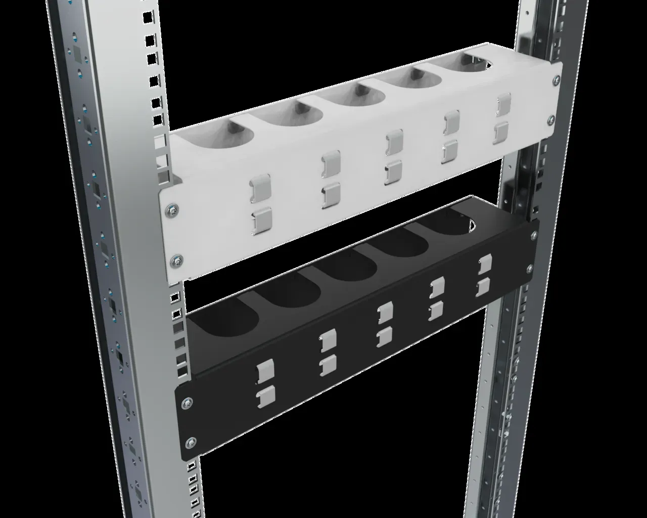 Кабельный организатор для 19-дюймового оборудования RS52 2U RAL7035 УЗОЛА UR00519000200