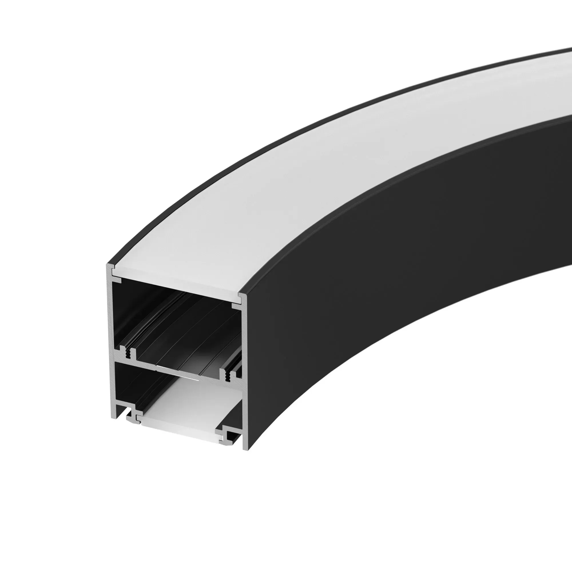 Профиль SL-ARC-5060-D1500-A45 BLACK (дуга 1 из 8) (Алюминий) Arlight 029269