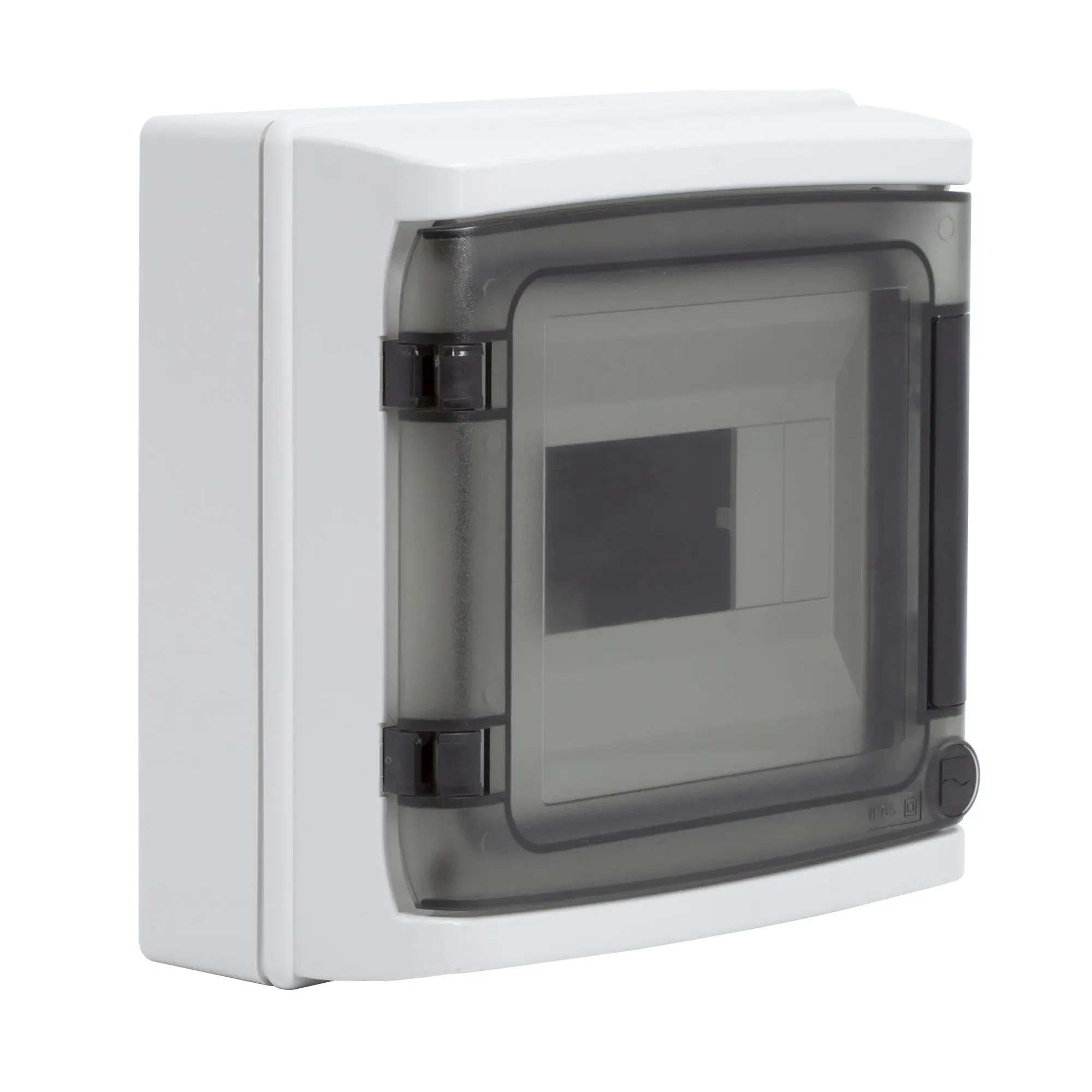 Щиток настенный с дверцей 8 мод.,ip65, серый, с клеммным блоком 63а ДКС RB08W6TGD